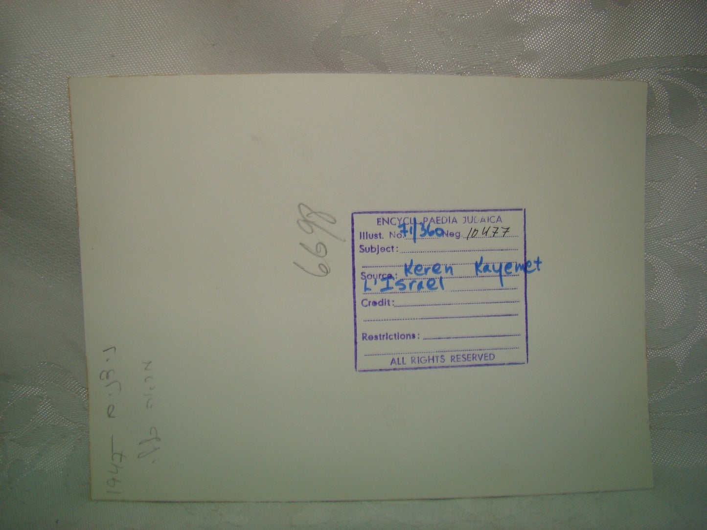 Jewish Palestine Israel press photo 1947 early kibbutz ניצנים settlement zionist