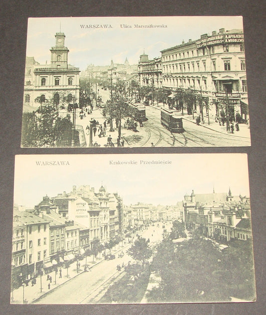 1910s Poland Warsaw Photo Postcard Empty Jozef Poznanski