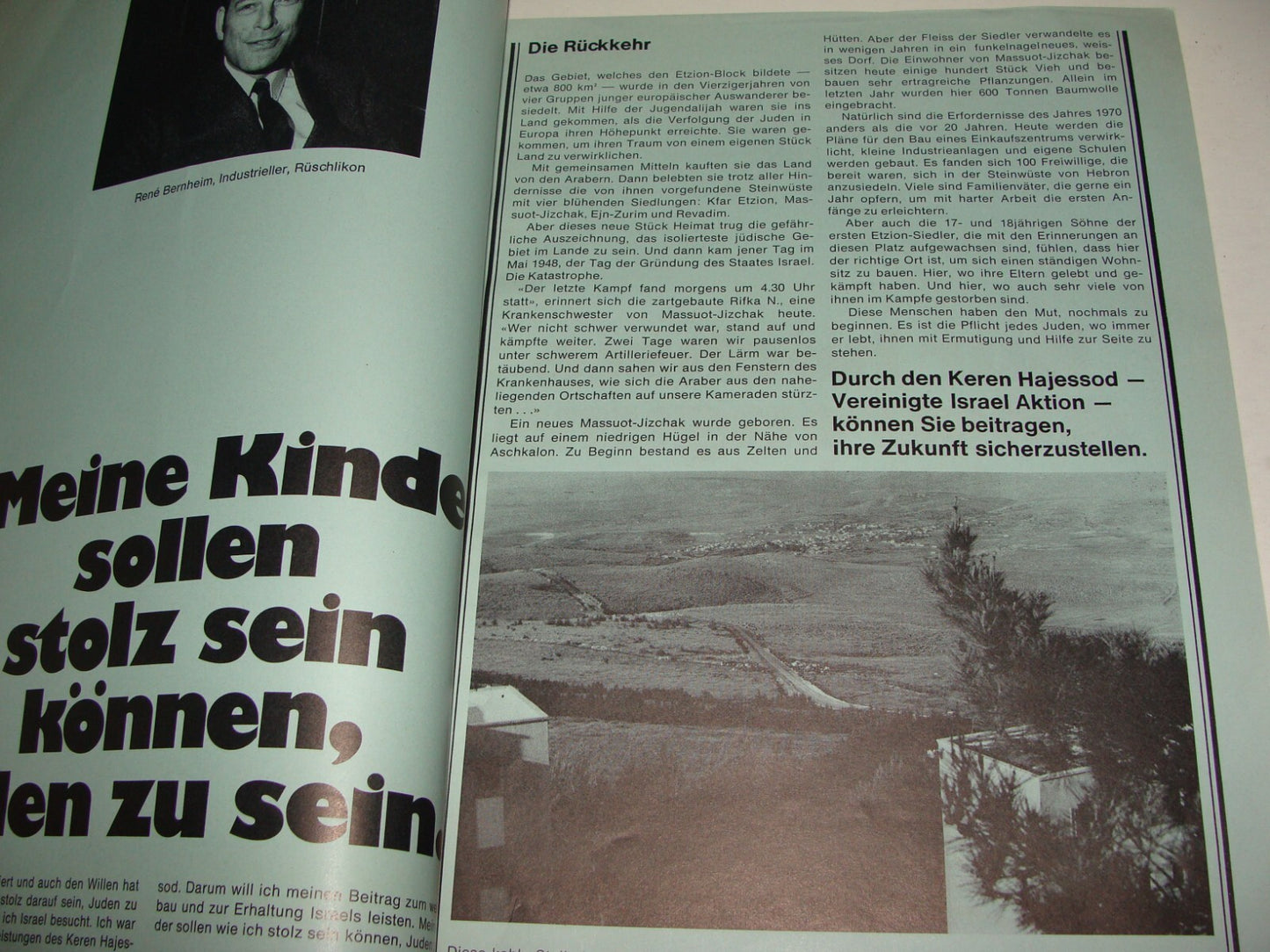 Magazine Jewish Judaica 1970 Switzerland Zurich NEW ISRAEL Zionist German