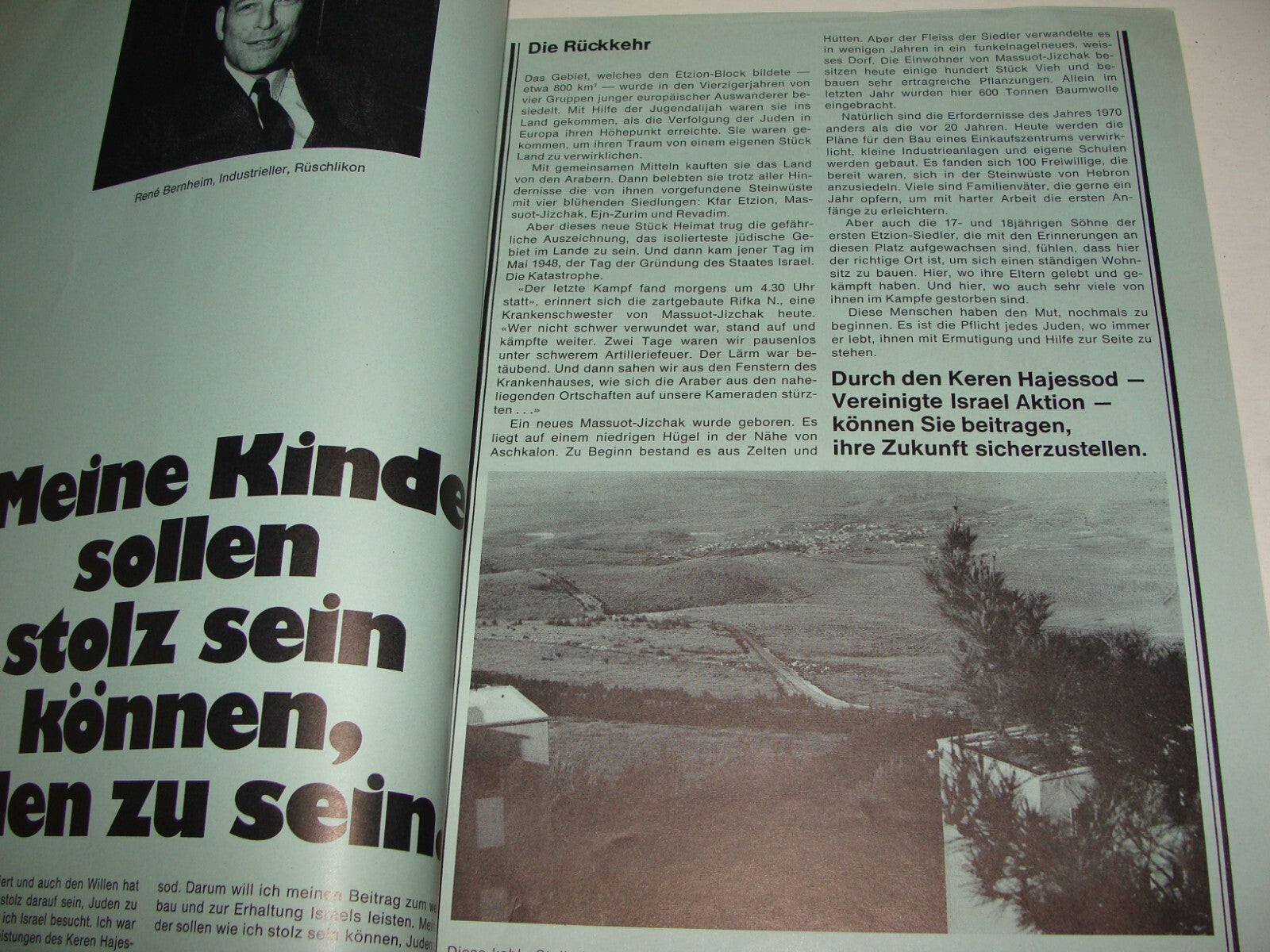 Magazine Jewish Judaica 1970 Switzerland Zurich NEW ISRAEL Zionist German