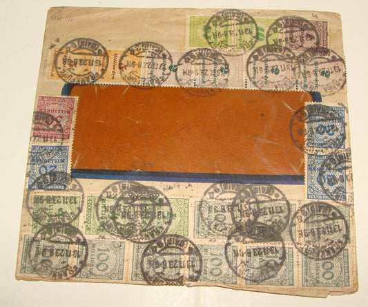 Germany   1923 Cover Stamp Frankfurt To Italy Genova