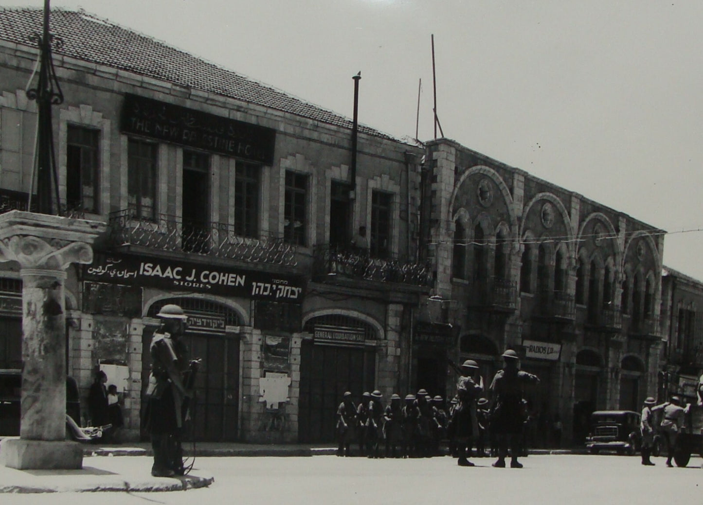 Photo Print Palestine MATSON 1936 Arab Riot Israel Jerusalem Mamila Hotel Police