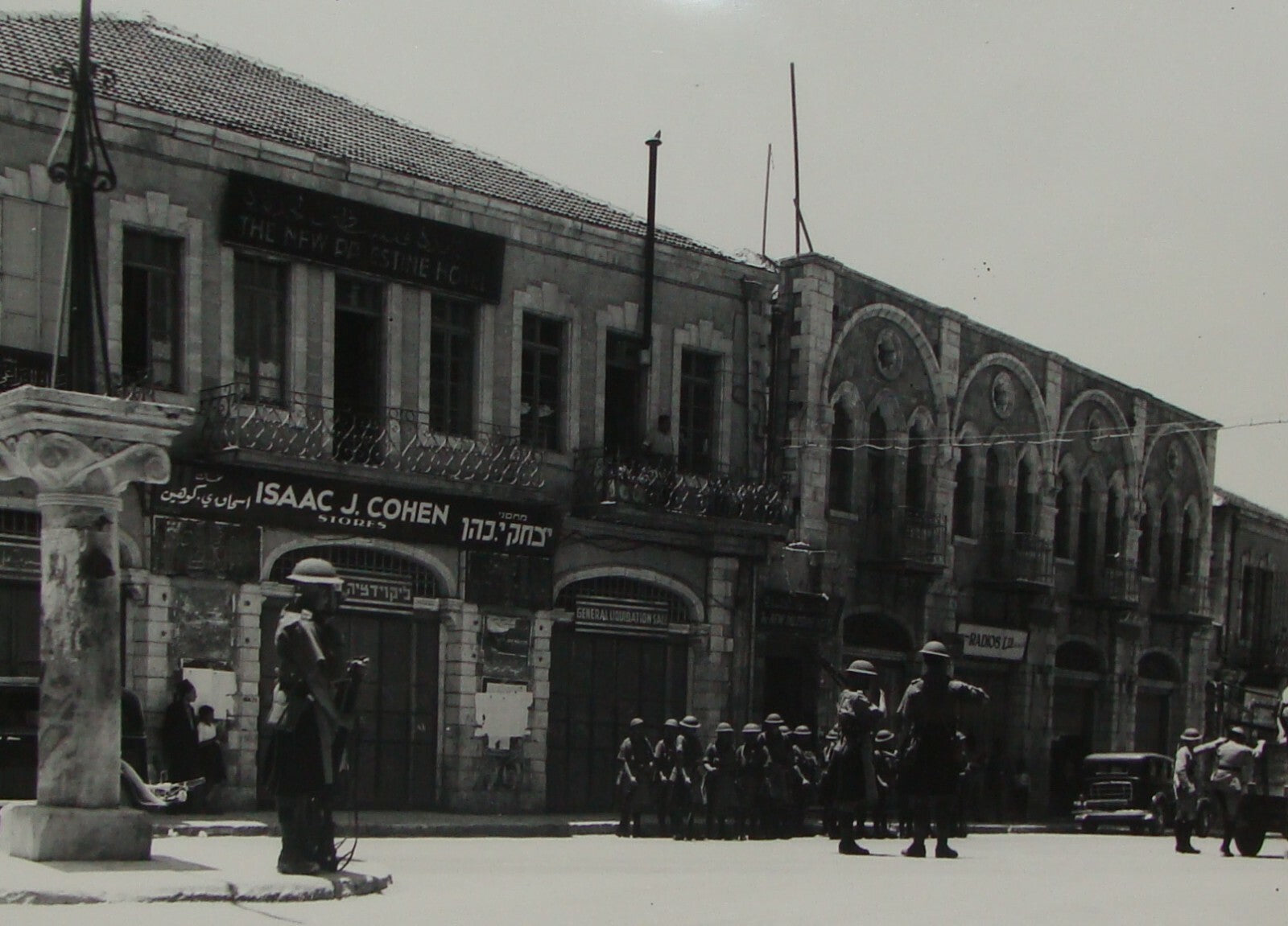 Photo Print Palestine MATSON 1936 Arab Riot Israel Jerusalem Mamila Hotel Police