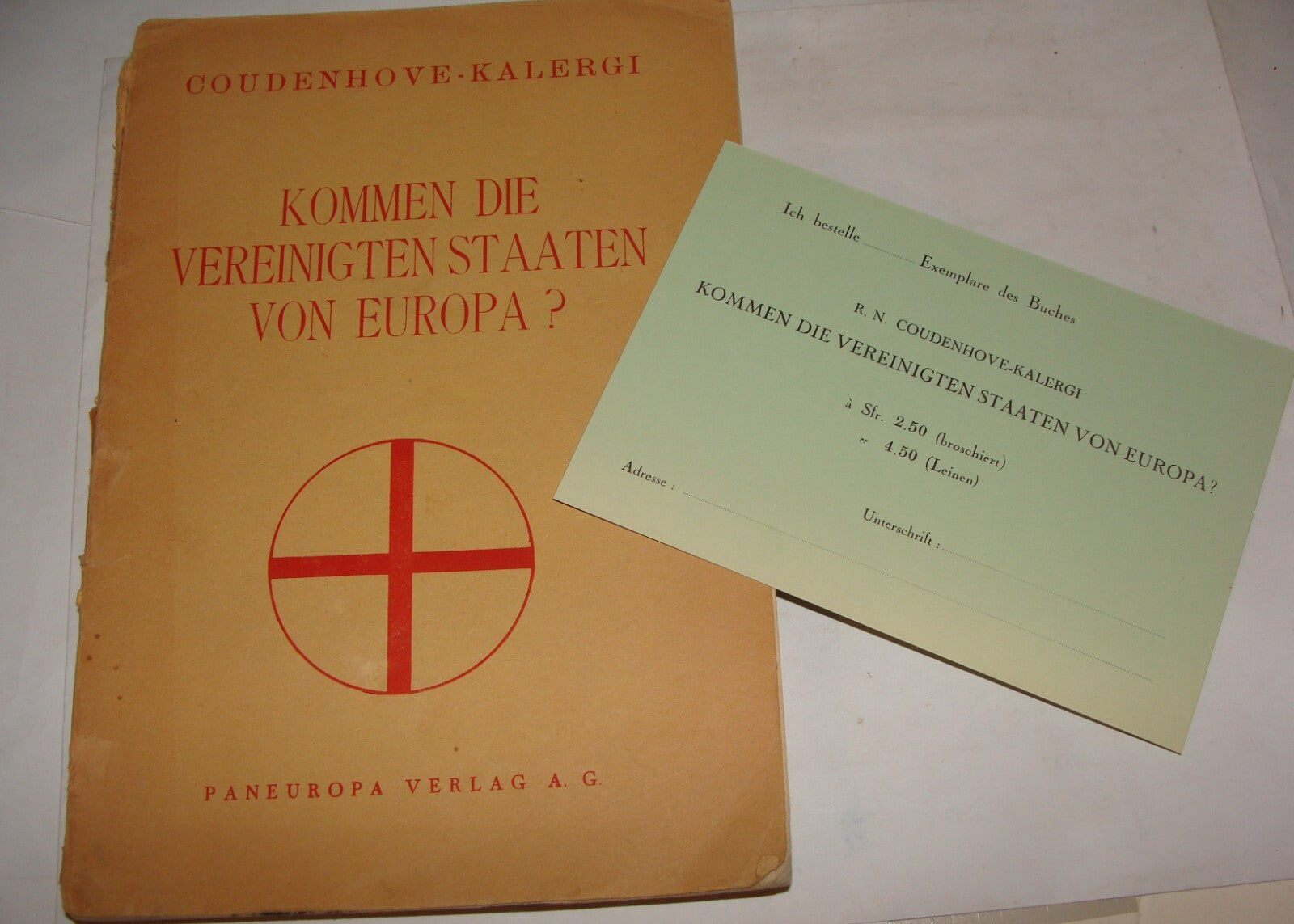Germany 1938 European Union Book German   VEREINIGTEN STAATEN VON EUROPA