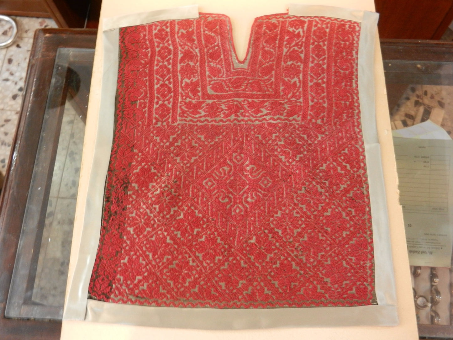 Ad Palestine PALESTINIAN EMBROIDERY DRESS ANTIQUE TRADITIONAL ARABIC FABRIC #