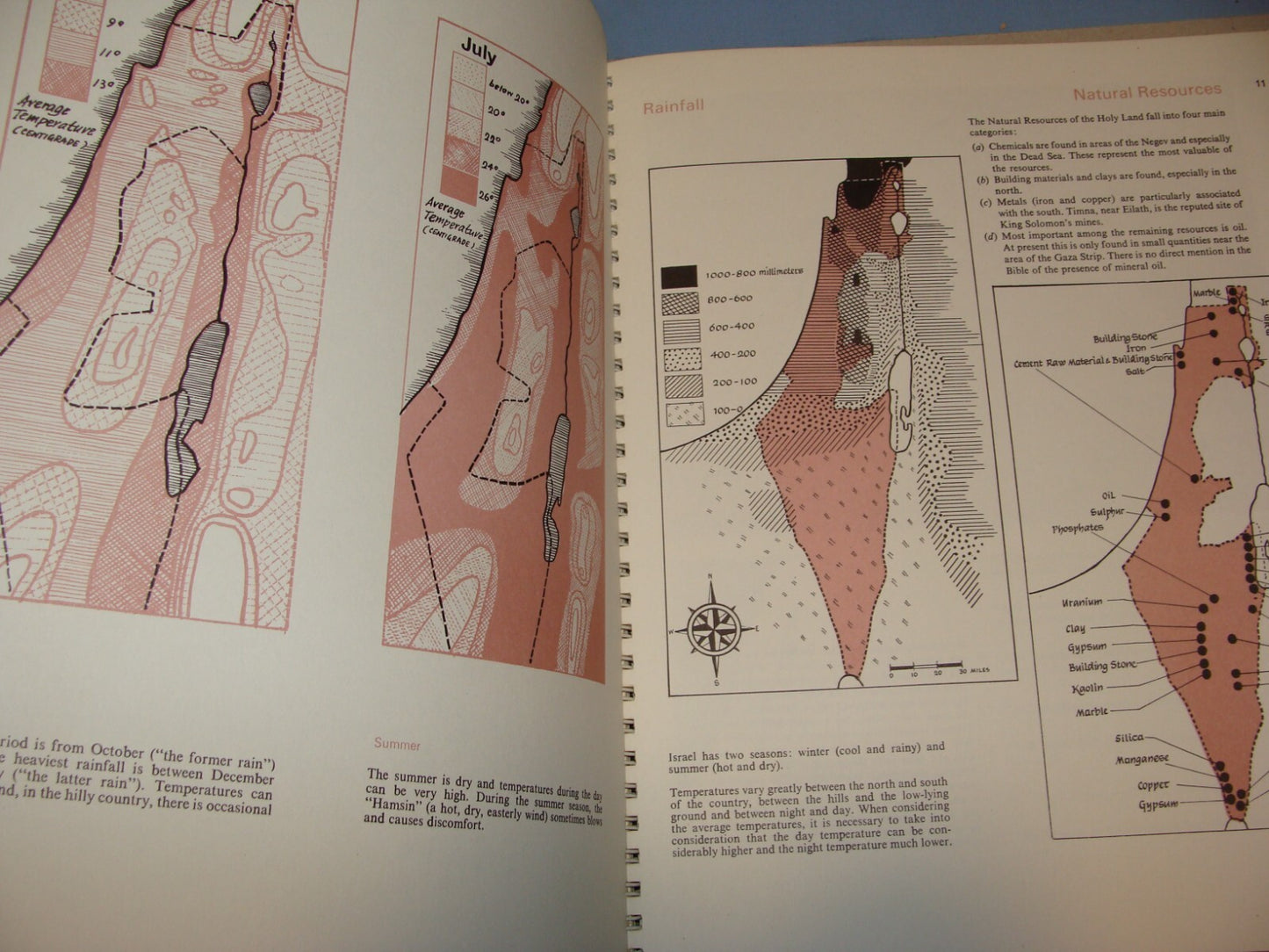 Jewish Judaica 1977 JOURNEYS OF THE CHILDREN OF ISRAEL Book Map Bible Guide