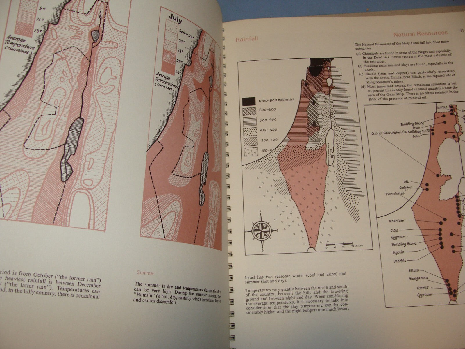 Jewish Judaica 1977 JOURNEYS OF THE CHILDREN OF ISRAEL Book Map Bible Guide