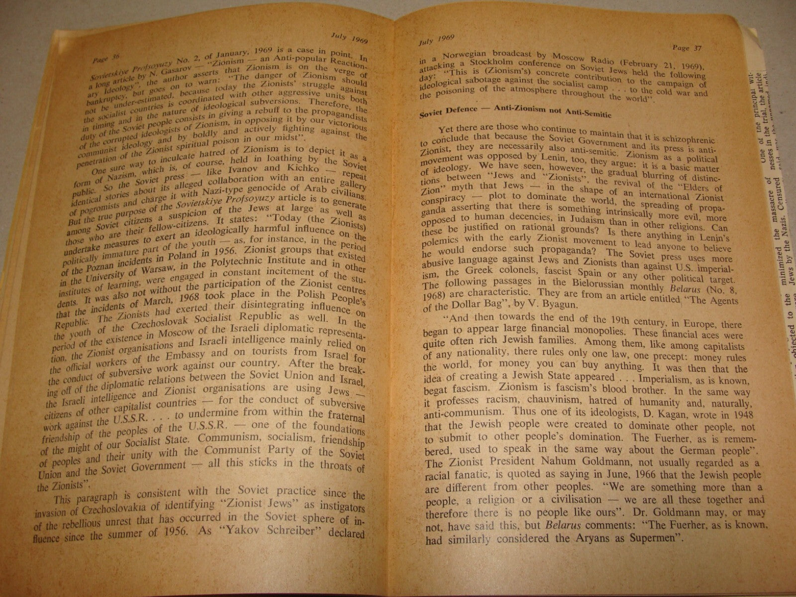 Booklet Jewish Judaica 1969 London Soviet Jews Russia Anti Zionism Antisemitism