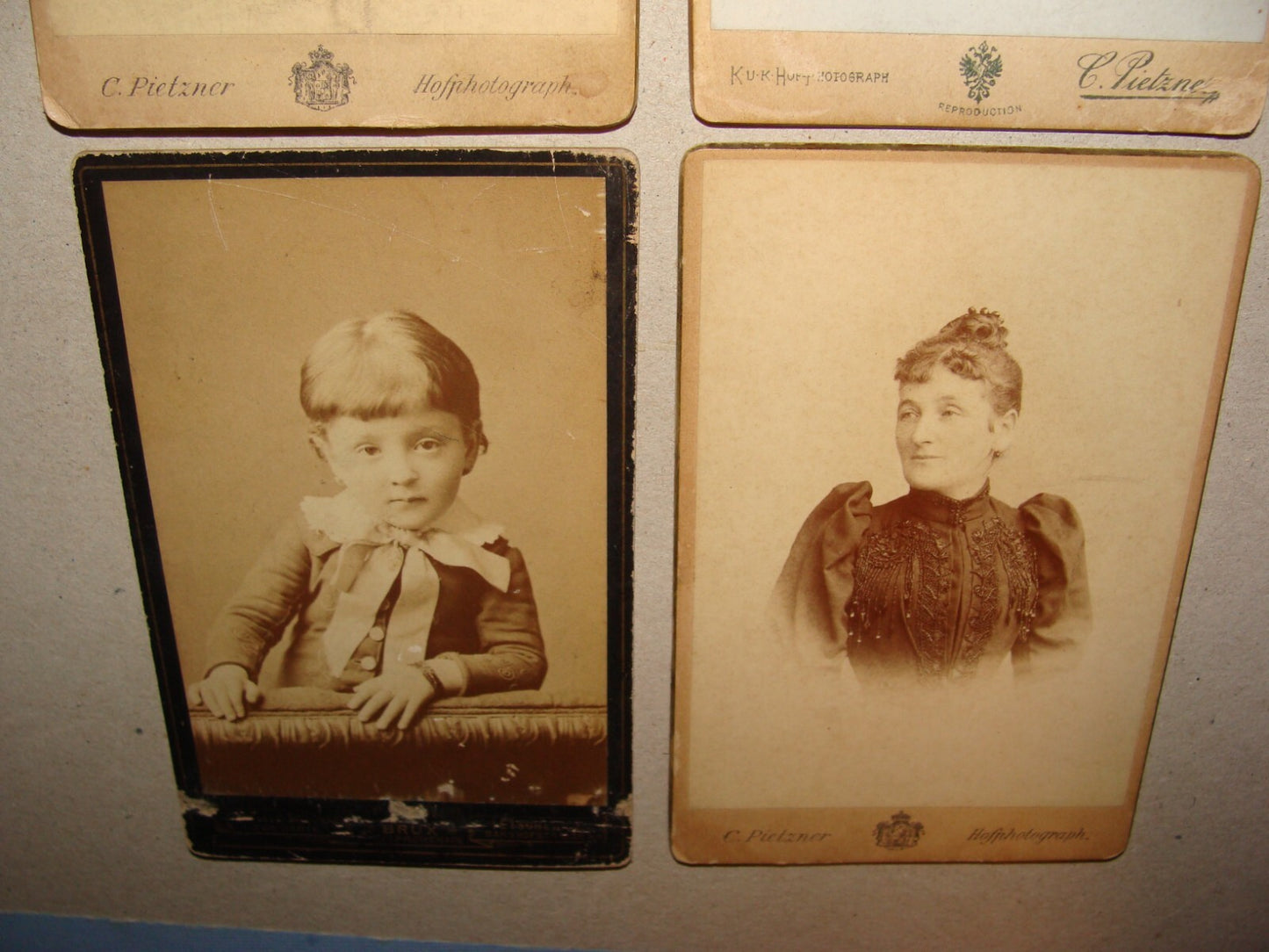 Germany Photo Jewish 1890s   Czech Austria Cabinet PIETZNER Kids Children Women