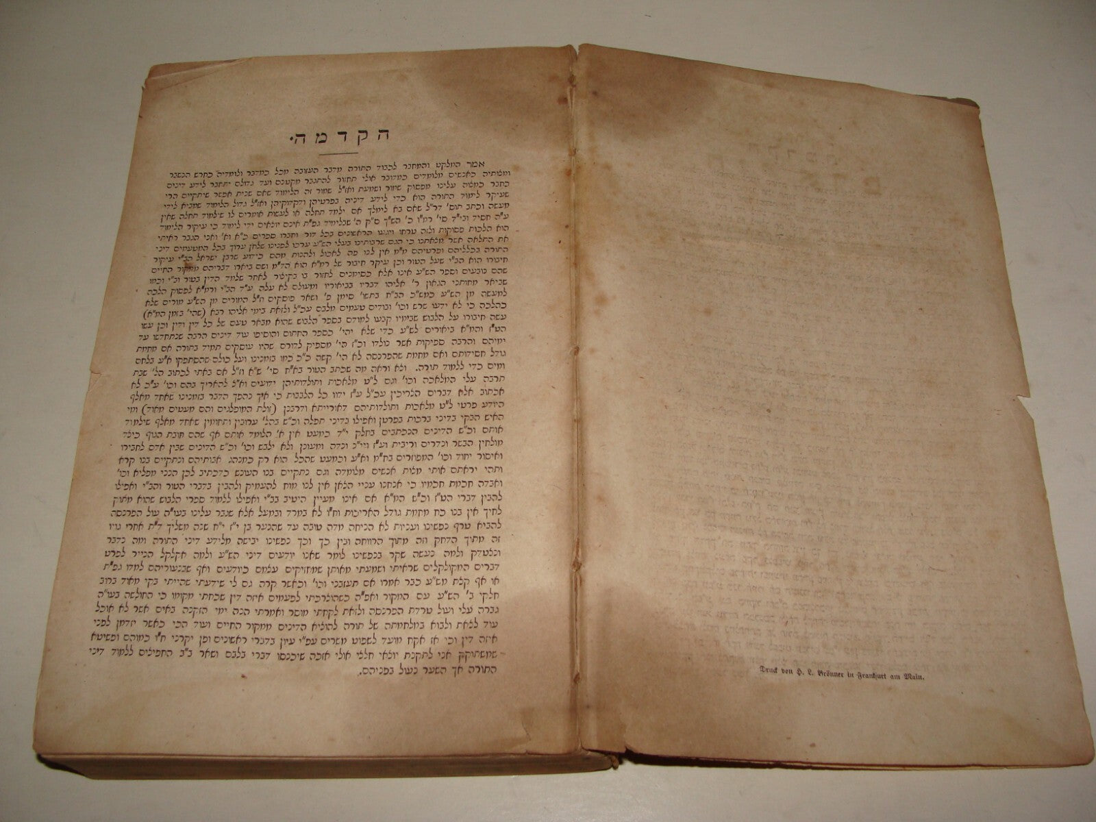 Germany Book Jewish Judaica   Frankfurt Hebrew Antique 1860 RABBI DANZIG