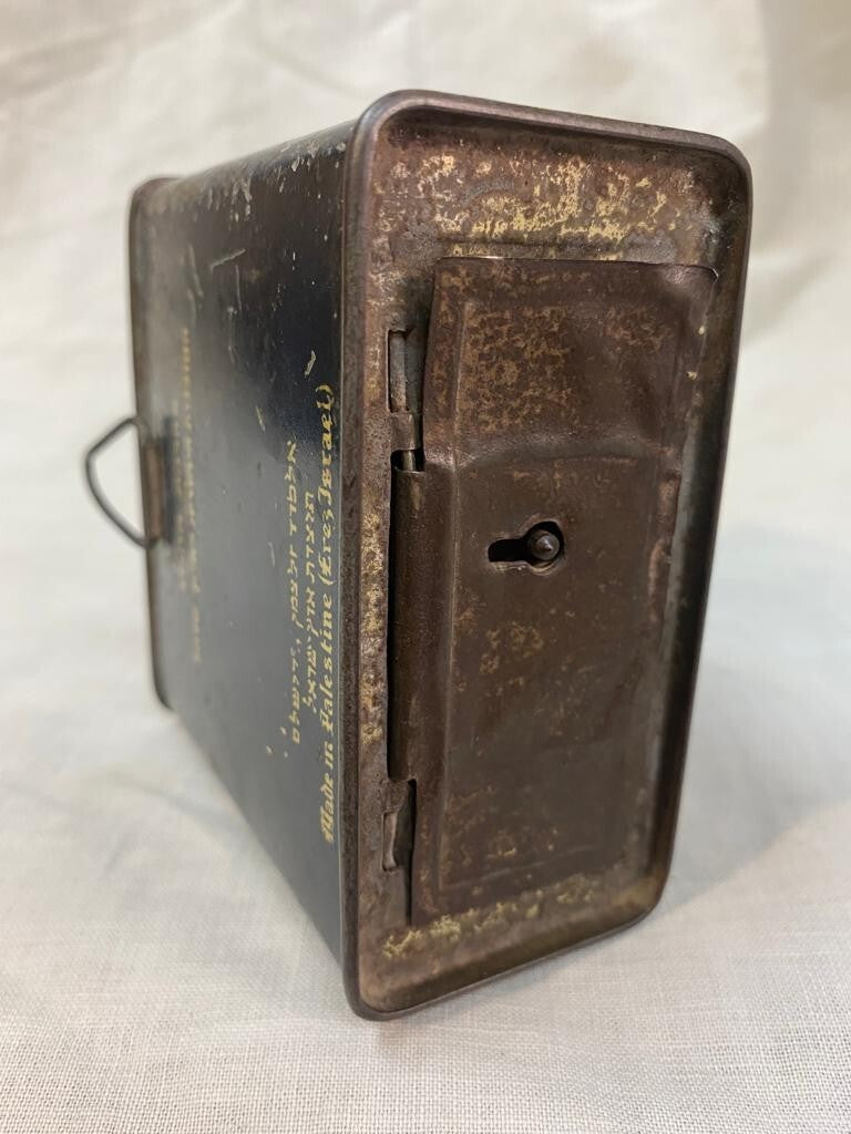 RARE Judaica Palestine Israel 1930s Jewish Agency Charity Box Hebrew Religious
