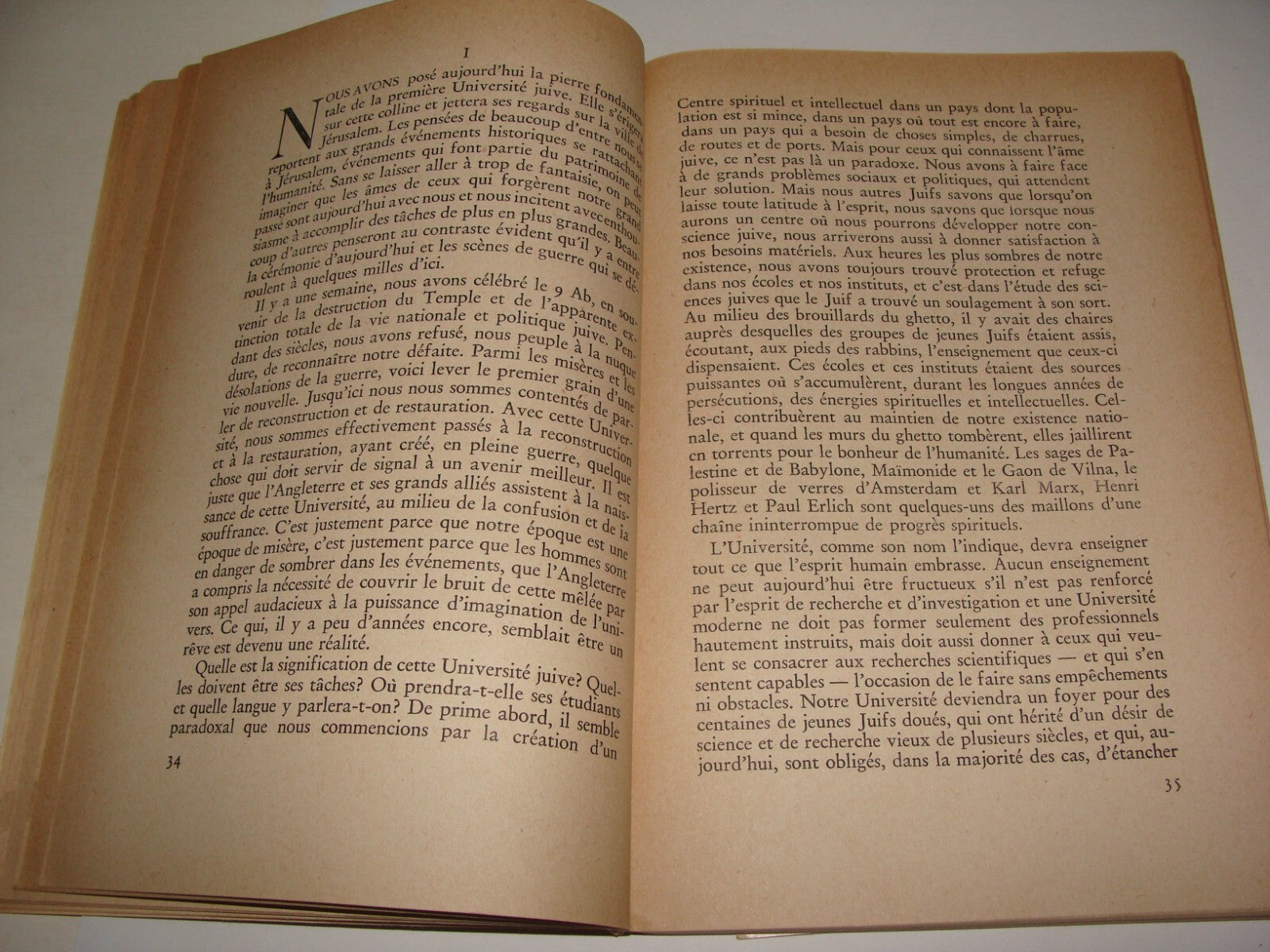 Book Jewish Judaica 1946 Palestine Israel CHAIM WEIZMANN French Zionism