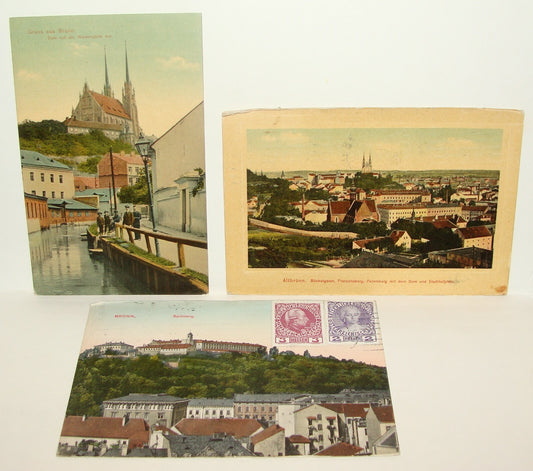 Germany Photo Jewish Card 1909 Czech Slovakia Moravia Brunn Brno Postcard x3