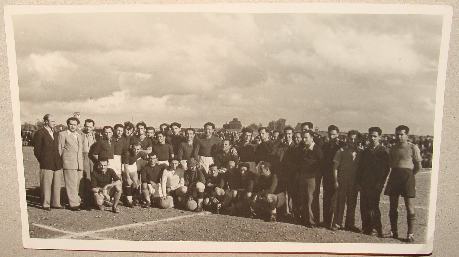 Photo Jewish RARE Judaica 1947-9 Cyprus Internment Camp Sport Football Hebrew