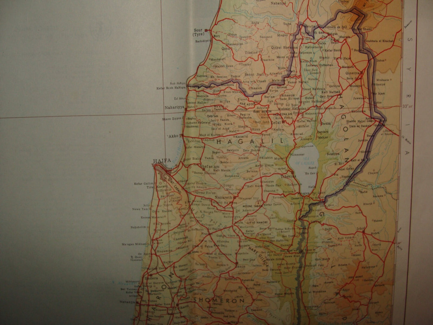 Map Jewish 1967 Six Day War Cease Fire Lines ISRAEL + SINAI Egypt LARGE 56x92 cm