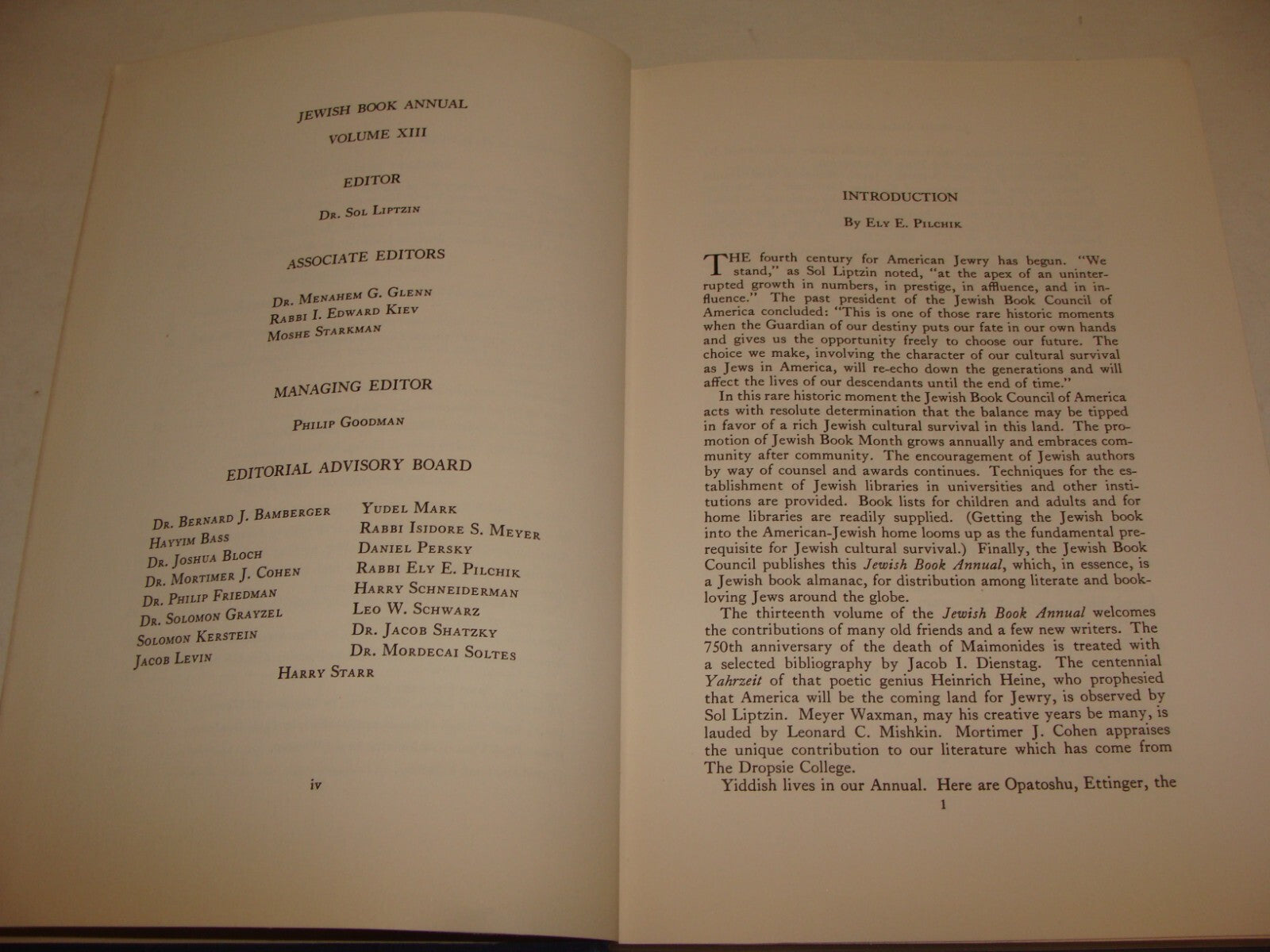 $ Book Jewish American Judaica 1955 ANNUAL United States English Yiddish